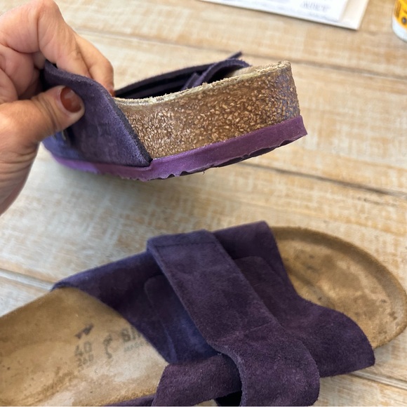 Birkenstock Kyoto Purple Suede Sandals 40 - Picture 2 of 6